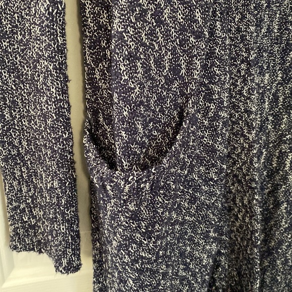 Athleta Navy & White Long Sleeve Long Cardigan Sweater Size XXS - Picture 6 of 12